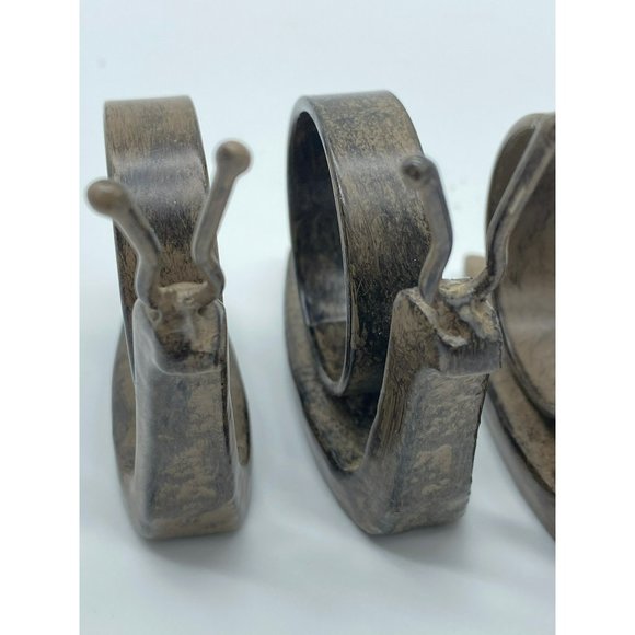 Set of Four Metal Cast Iron Snail Napkin Holders Farmhouse 2.5" H x 1.5" W Retro - Picture 5 of 11